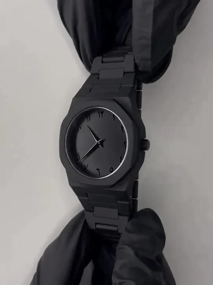 Arabic Aura Latest 2025 Watch for Men Boys| Matt Black Arabic Aura Watch for Men Women| Butterfly Clasp High Quality Watch